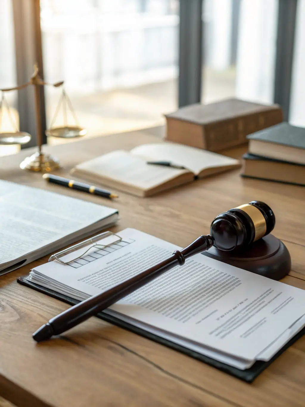 A close-up of legal documents with a magnifying glass, symbolizing meticulous title work and attention to detail. The image should evoke trust and precision.
